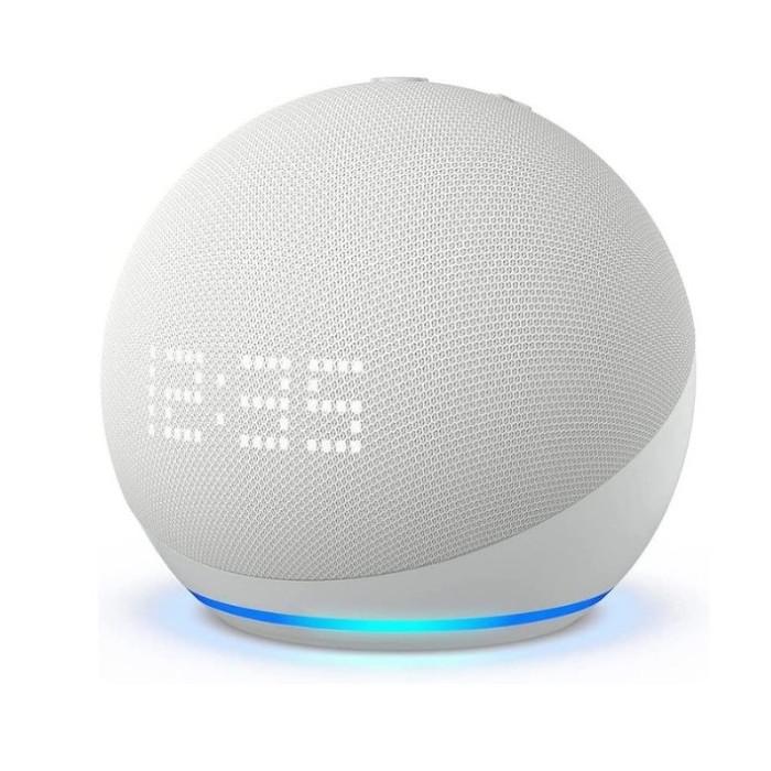 Gambar Amazon Echo Dot With Clock 5 Generation Alexa Echodot Speaker - Putih dari Cellova Pedia undefined Tokopedia