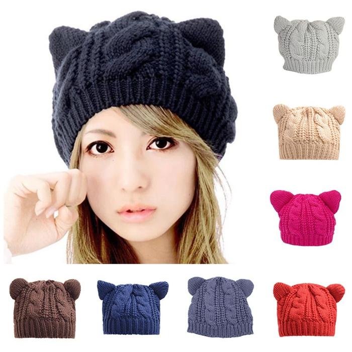 Jual Winter Cat Ear Beanies Cap New Women Japanese Style Anime