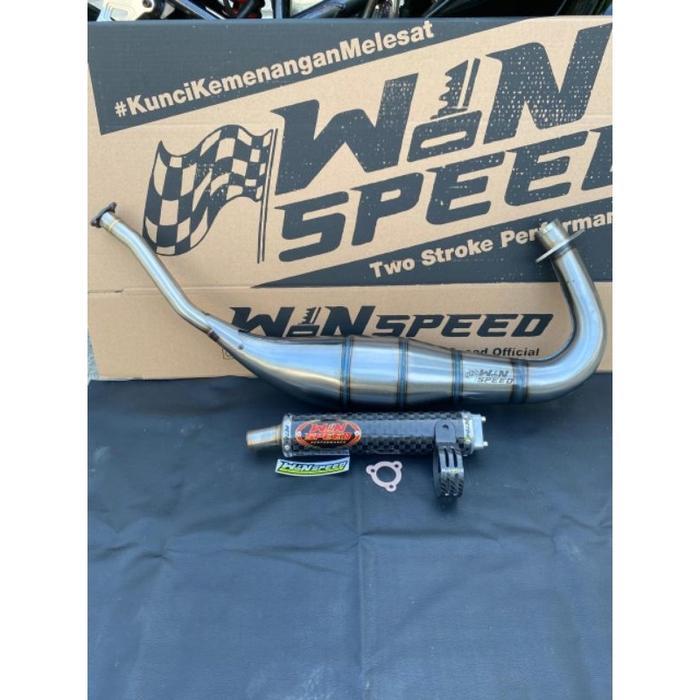 Gambar KNALPOT TYPE KOBRA NINJA R/SS/RR GALVANIS PRES SLINCER CARBON CATUR ORIGINAL WINSPEED PERFORMACE - Ujung stanlis, NINJA RR dari Arif Triton Exhaust undefined Tokopedia