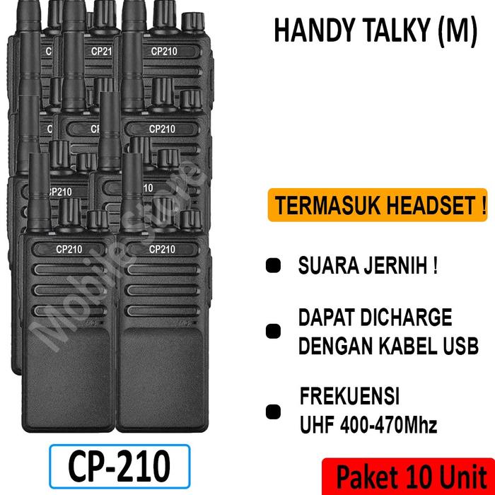Gambar (AI)10 Unit HT CP210 UHF Handy Talky Walkie Talkie Earset Alat Komunikasi Jarak Jauh Intercom - Hitam dari aito mart31 undefined Tokopedia