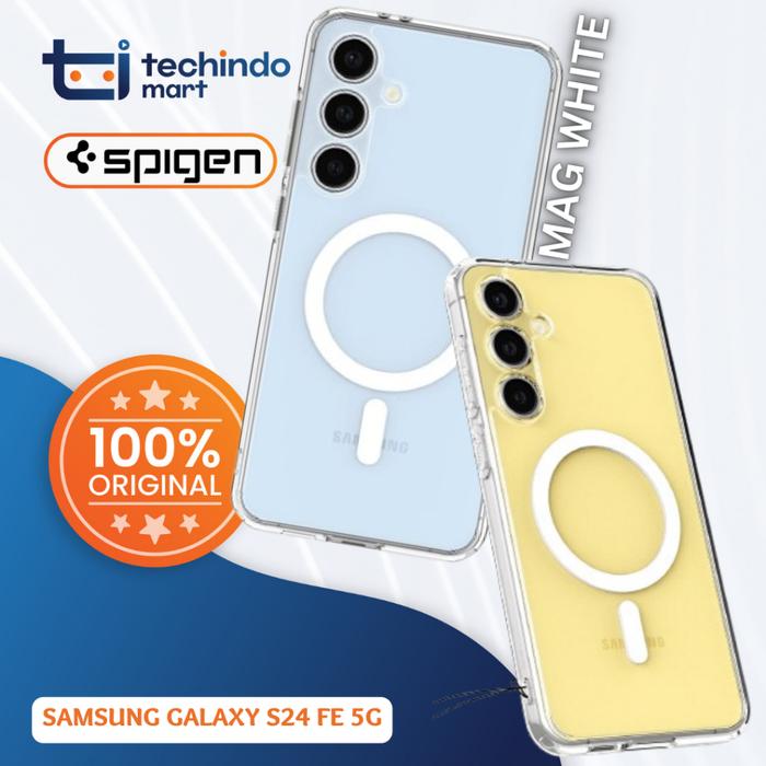 Gambar Case Samsung Galaxy S24 FE Spigen Ultra Hybrid Magsafe Clear Anti Scratch Crack Shock Slip Casing - MAG WHITE dari techindo mart undefined Tokopedia