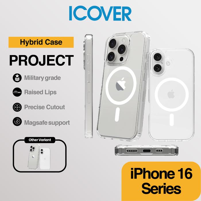 Gambar iCover Project Case for iPhone 16 Pro Max / 16 Pro / 16 Plus / 16 Casing Magsafe Clear Cover Slim Protection Bening Transparan - Magsafe Clear, 16 Pro Max dari GAD Official undefined Tokopedia