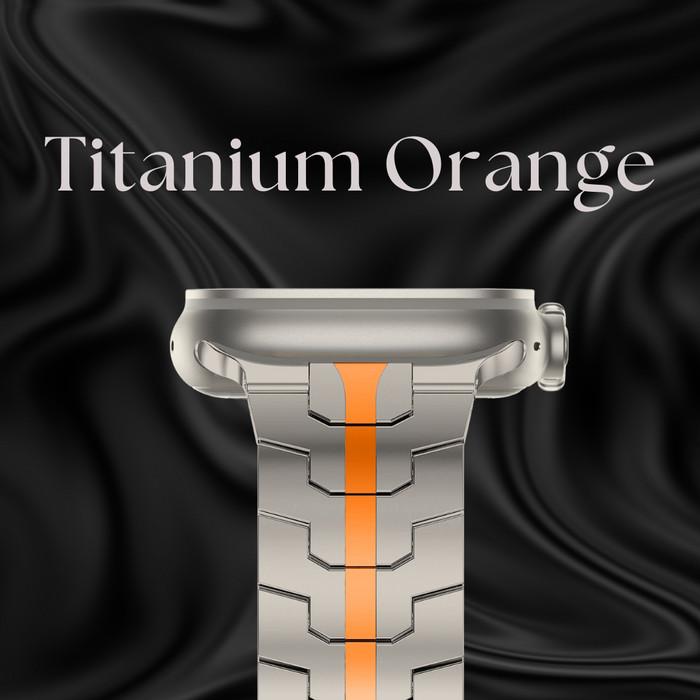 Gambar APEX STEEL - Strap Smart Watch for ULTRA 10 9 8 7 6 5 4 3 2 SE FREE PIN Remover & Box Band Tali Jam Rantai Besi Stainless 44MM 45MM 46MM 49MM - Titanium Orange, 38/40/41mm dari Lielin Shop undefined Tokopedia