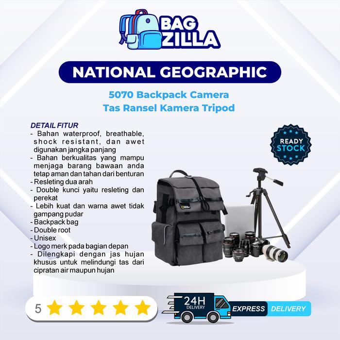 Gambar NATIONAL GEOGRAPHIC 5070 - Backpack Camera Tas Ransel Kamera Tripod dari BagZilla ID undefined Tokopedia