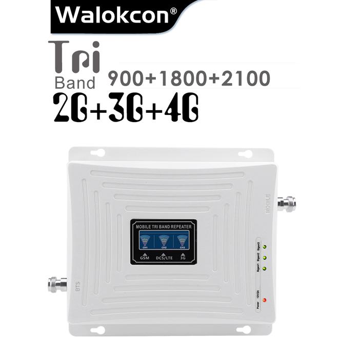 Gsm 900 Dcs 1800 Wcdma 2100 Mhz Cellular Signal Booster 70db Gain 2g