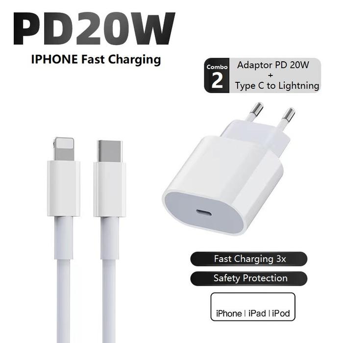 Jual Ready Charger iPhone 20W USB-C Power Adapter for iPhone Fast