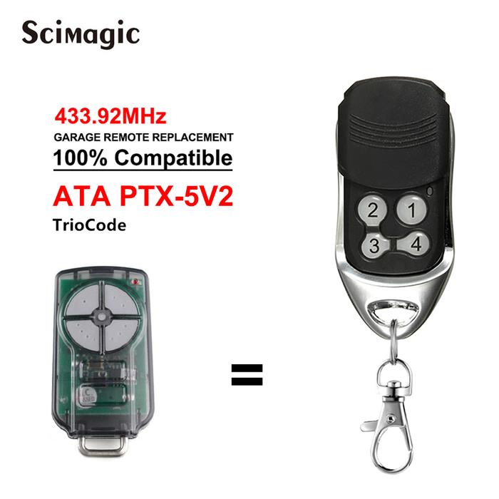 Gambar ATA PTX-5V2 Gate Garage Door Opener Remote Control Rolling Code 433.92 MHz ATA PTX5 V1 TrioCode Transmitter for Roller Door dari GROSIR TOPI TERRBARRU undefined Tokopedia