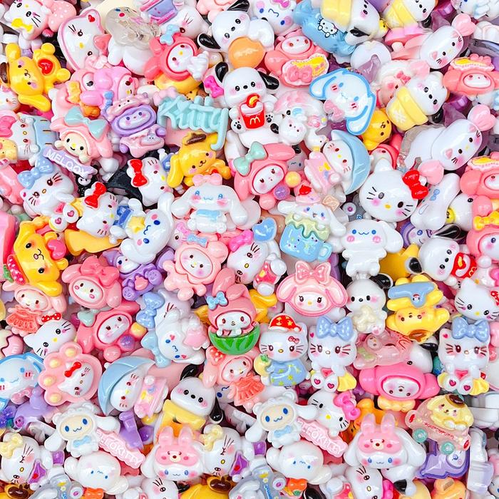 Gambar Clay Resin Sanrio GROSIR Sticker 3D 100pcs Untuk Diy gantungan kunci/Kuka Set - Snrio Stker 100 dari toko cahyan undefined Tokopedia