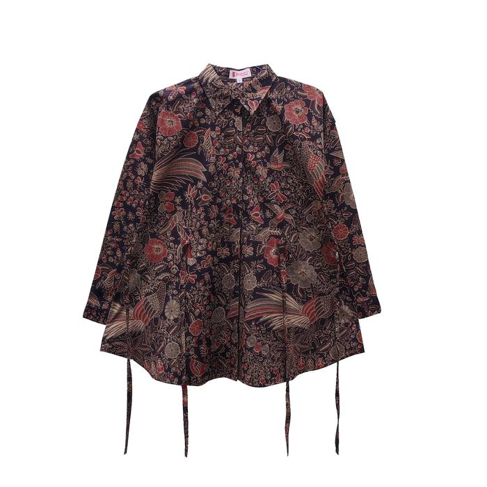 Gambar FITTINGROOM11 Blouse Batik - Alisha Blousee - Hitam Merah, S dari Fittingroom11 undefined Tokopedia
