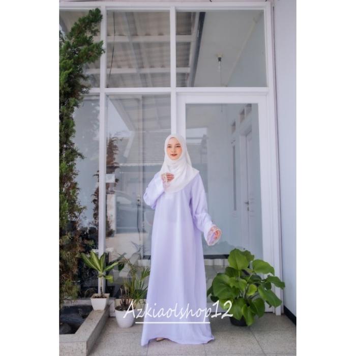 Gambar alesha fashion - abaya dress maxi arab Casa abaya - Putih, L dari alesha fashion. undefined Tokopedia