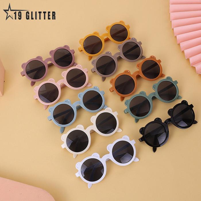 Jual Cartoon Lovely Kids Sunglasses Bear Shape Frame Girls