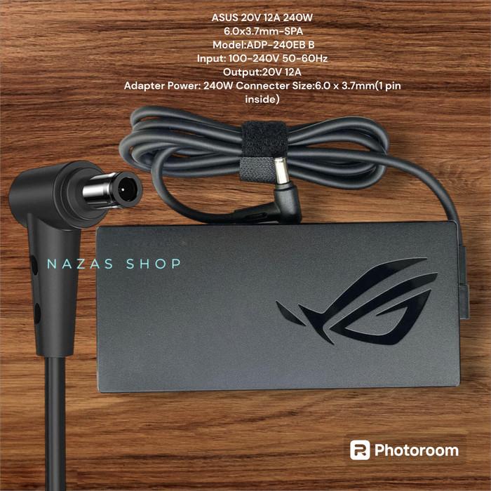Gambar Adaptor arger Asus ROG Zephyrus G14 G15 M16 G16 S15 S17, ROG Flow X16 GV601 20V-12A (240Watt) dari GreenThumb1 undefined Tokopedia