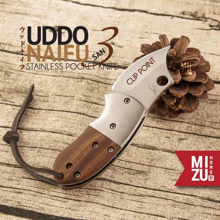 Gambar MIZU UDDONAIFU-SAN Stainless Pocket Knife Pisau Saku Lipat BROWNING - CLIP POINT dari Daexar Store undefined Tokopedia