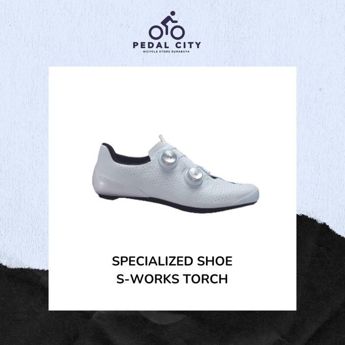 Gambar G0pr. Sepatu Sepeda Cleat - Specialized S-Works Torch Road Shoe - Full White dari KALIPANA undefined Tokopedia