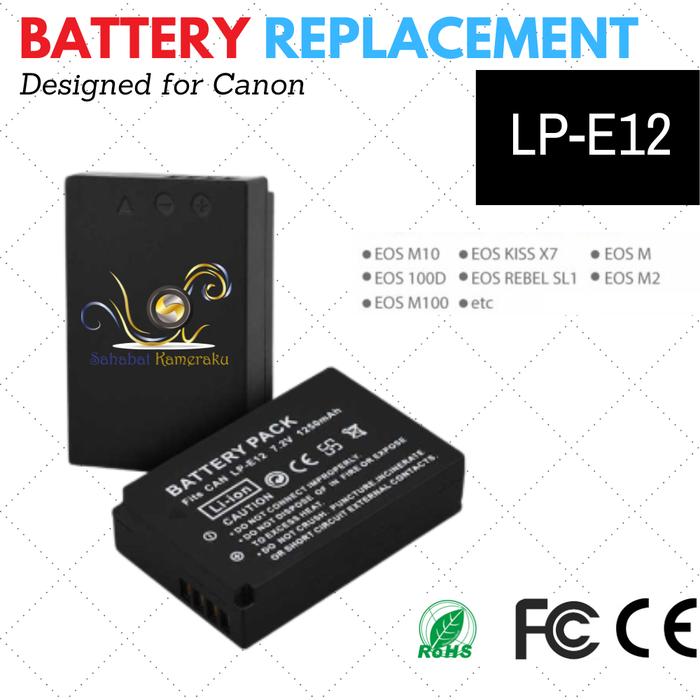 New Baterai Lp-e12 Battery Lpe12 For Canon Eos M M2 M10 M50 M100 M200 100d  Kiss X7 Rebel Sl1