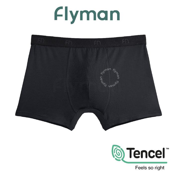 Gambar Flyman Celana Dalam Pria Boxer Tencel 1 pcs FM 3056 - Onyx, M dari store kawaita undefined Tokopedia