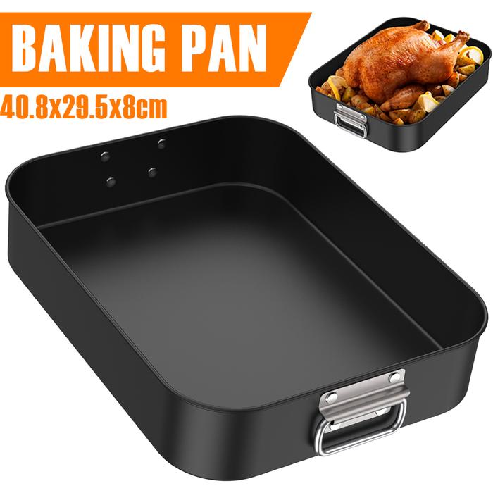 Jual Deep Baking Pan Rectangle Carbon Steel Chicken Roasting Pan