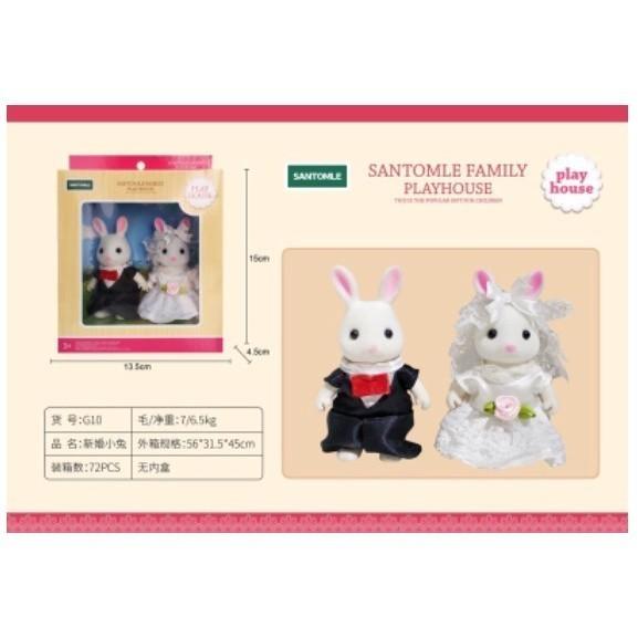 Gambar [LTE87] mainan figurine sylvanian families replika bunny bear koala - bunny brown - wedding bunny dari myhappyworld89 undefined Tokopedia