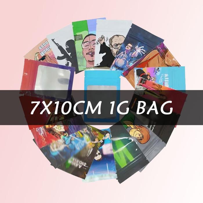 Jual 7X10CM Cartoon Smell Proof Zip Lock Mylar Bags Reusable