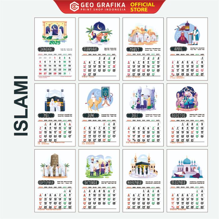 Gambar Kalender Meja Mini Kalender Duduk Mini - Geo Grafika - Islami dari Geo Grafika undefined Tokopedia