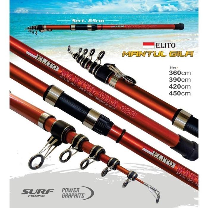 Gambar ELITO MANTUL GILA JORAN PASIRAN SURF FISHING ROD 360 390 420 450 CM - 390 dari Victory Tackle Online undefined Tokopedia