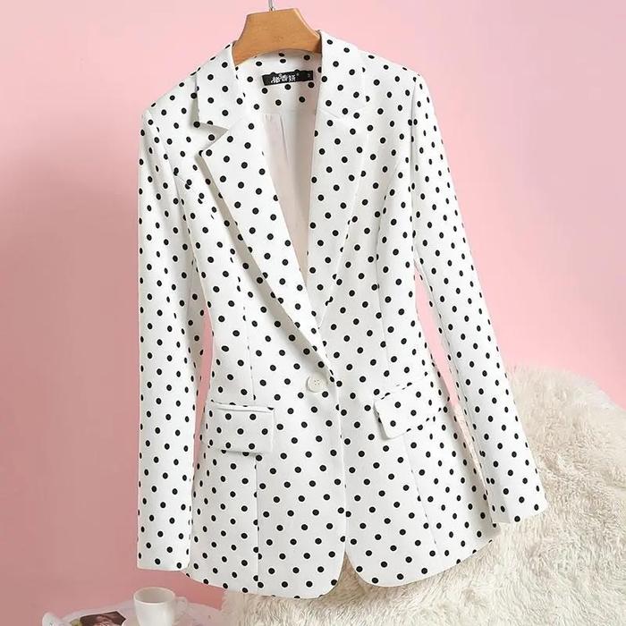 Jual Womens Blazer 2024 New Wave Point Blazers Pockets Jackets