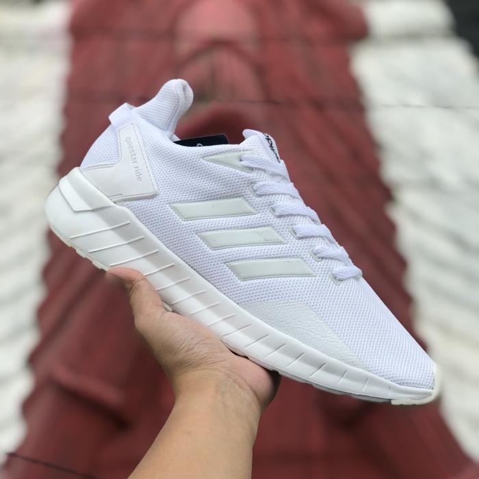 Jual Sepatu Adidas Questar Ride Full White Putih Sneakers Olahraga