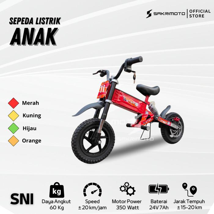 Gambar Elektrik Dirt Bike 24v 12Ah bergaransi impor sepeda anak - Kuning, KARGO dari SakrinataStore undefined Tokopedia