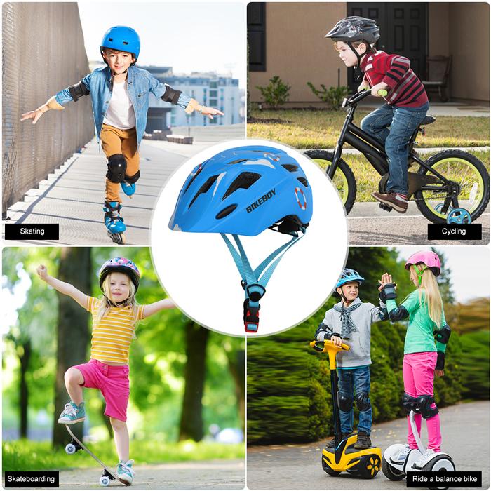 Kids Cycling Helmet Adjustable Bicycle Helmet With Taillights Scooter  Helmet Lightweight For Skateboard Balance Bike