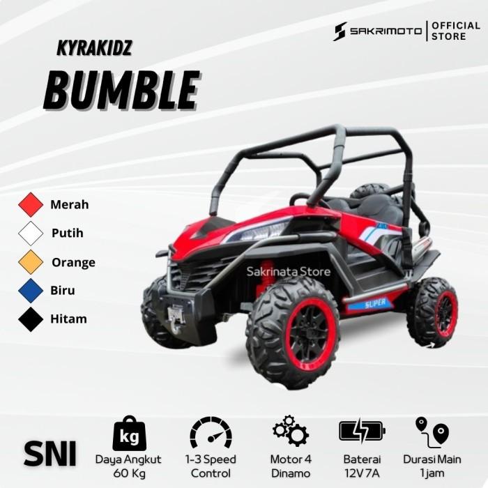 Gambar Mainan Mobil Aki Anak Bumble Jeep 4WD Ban Karet Jok Kulit - INSTANT - INSTANT dari SakrinataStore undefined Tokopedia