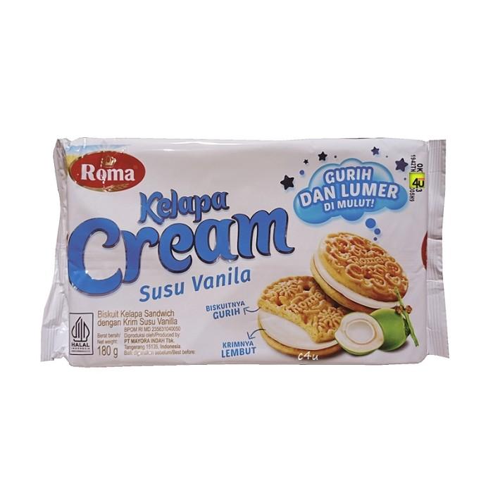 Gambar Biskuit Roma Kelapa Cream Vanilla / Coklelat 180 Gram - Vanila dari Grand Golden Mart undefined Tokopedia