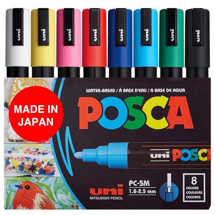Markers Set Posca Pens 5m POSCA PC-5M Medium Tip Metallic Paint