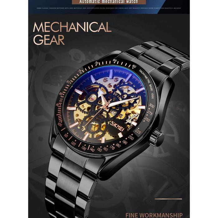 Jual SKMEI 9194 ORIGINAL JAM TANGAN ARLOJI PRIA AUTOMATIC RANTAI