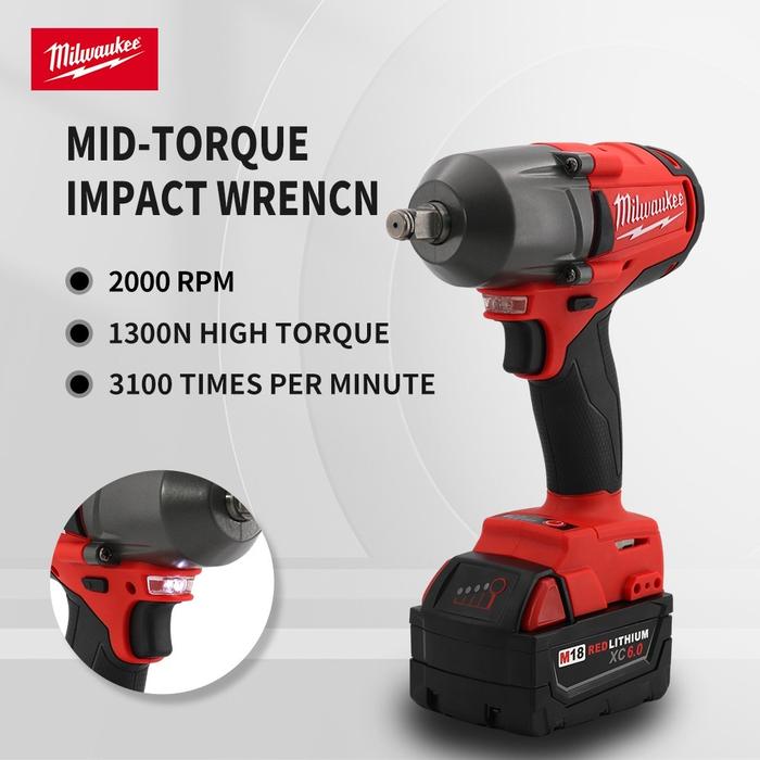 Jual Milwaukee tools 18V Battery 1300NM Large Torque Cordless
