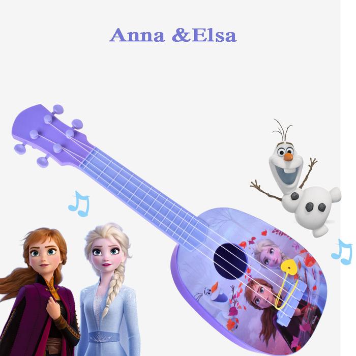 New New Anime Figure Disney Frozen Children Musical Toys Ukulele Guitar