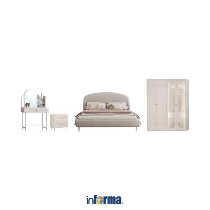 Gambar Informa Calla Set Kamar Tidur Set Bedroom Furniture Kamar Tidur Set Tempat Tidur Lemari Pakaian Meja Rias Nakas - Cokelat, 160cm dari Informa Indonesia undefined Tokopedia