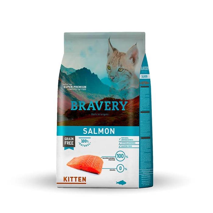 Gambar BRAVERY Cat Kitten Salmon 400 GR Dry Food Makanan Kucing Super Premium dari SunnyPaws undefined Tokopedia