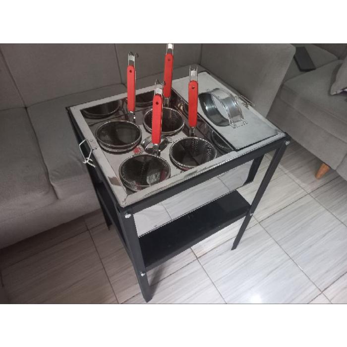 Gambar Dandang Mie Kocok - Panci Mie Ayam 4 lubang, 1 set lengkap + meja boot - Tanpa keran dari PT Tata Purnama undefined Tokopedia