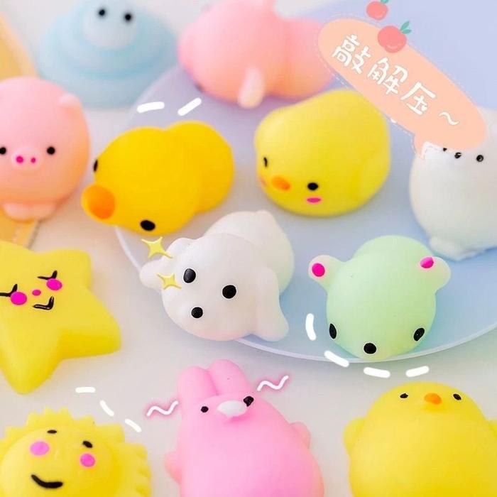 Jual Squishy Mochi Glitter karakter sguishy mochi mony moni lucu