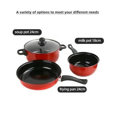 Gambar Panci Set 3 IN 1 Anti Lengket Panci Isi 3 Tutup Kaca Panci Set Pot Cookware Set Anti Lengket TB6 8PE 8PETokoTaka__ - PANCI 3 SET dari Agen Farzanahh undefined Tokopedia