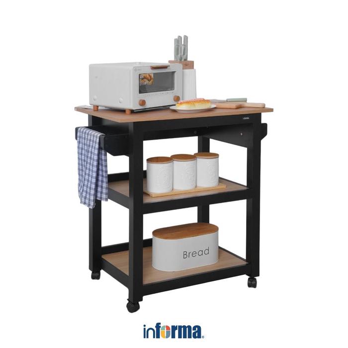 Gambar Informa Galata Rak Troli Dapur Tempat Penyimpanan Multifungsi Dengan Roda Storage Trolley Wheels Rack Perlengkapan Rumah Tangga - Hitam dari Informa Indonesia undefined Tokopedia