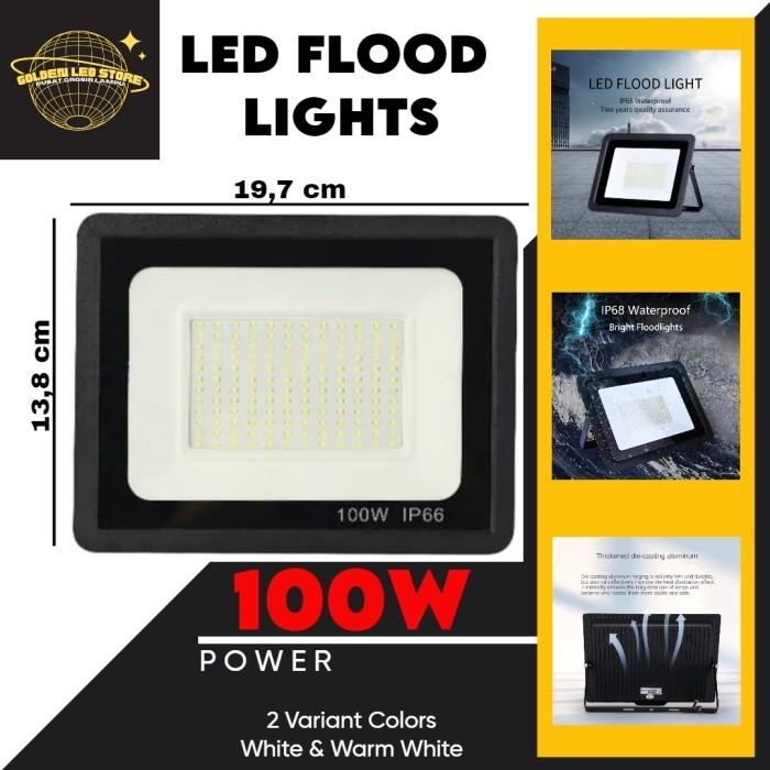 Gambar LAMPU SOROT LED 100W / LAMPU TEMBAK LED / LED FLOOD LIGHTS - Putih dari Golden LED Store 2 undefined Tokopedia