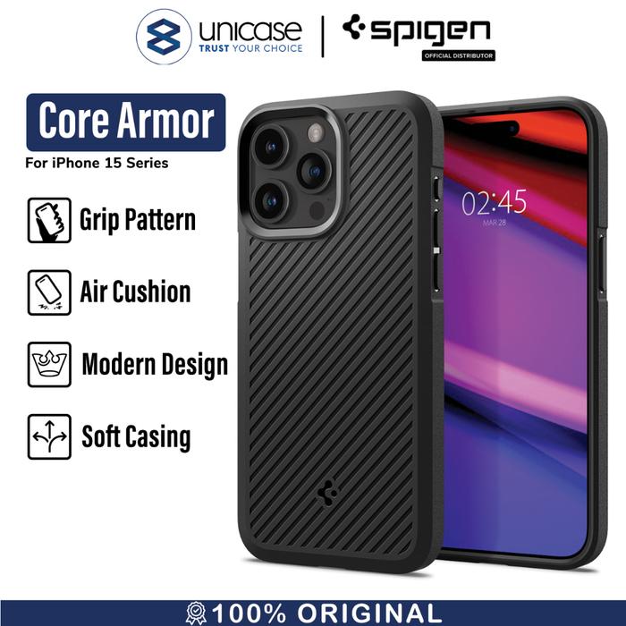 Jual Case iPhone 15 Pro Max Plus Spigen Core Armor Soft Matte