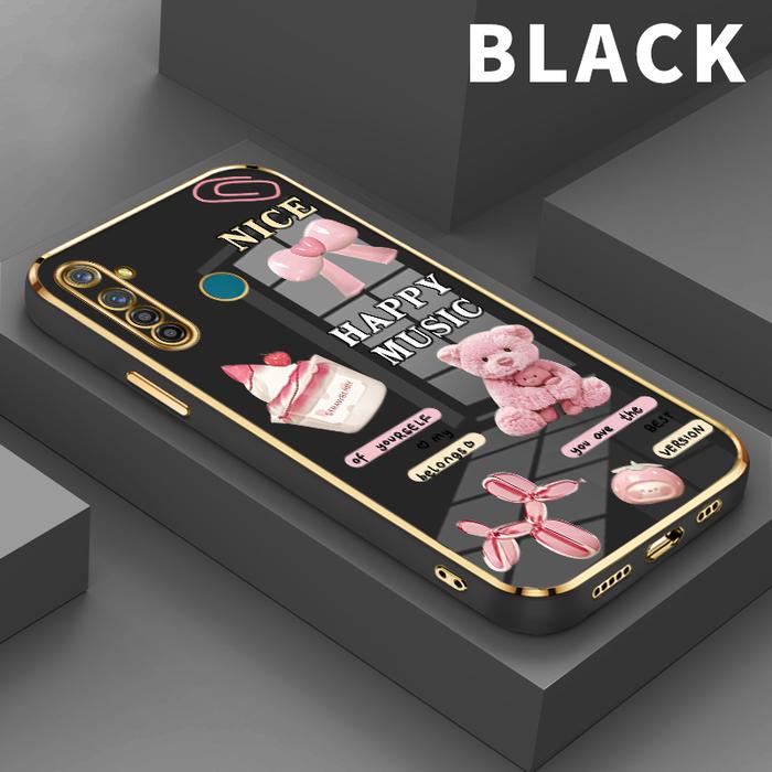 Gambar Casing Hp For  Realme 5pro 5 5i 2 3 Pro 3 3i 5s Beruang kue Shoftcase slim shockproof silicon soft case premium - Black, Realme 2 Pro dari parabatokoresmi undefined Tokopedia