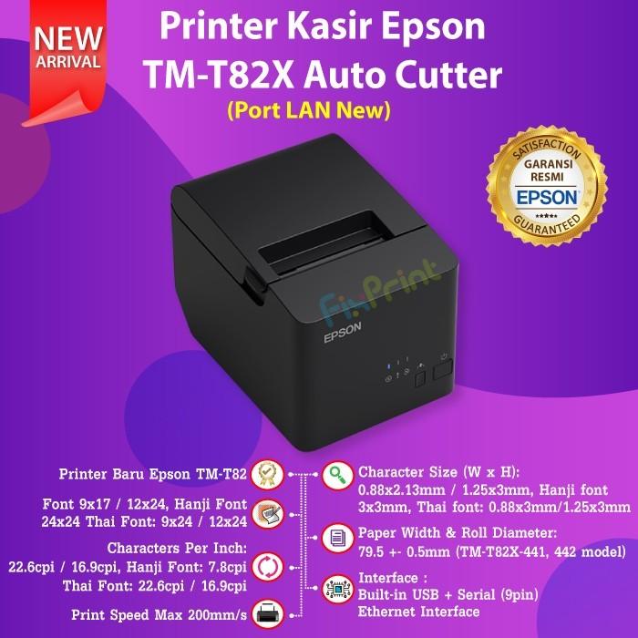 Gambar Printer Epson TM-T82x TMT82x TMT-82X Auto Cutter Serial / LAN - LAN ETHERNET dari FixPrint Indonesia undefined Tokopedia