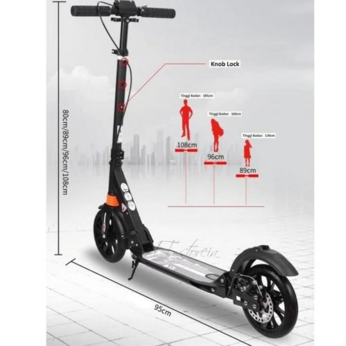 Gambar PTR URBAN SCOOTER UNTUK 10 + DAN DEWASA+ REM TANGAN - Hitam dari kafabihshopp undefined Tokopedia