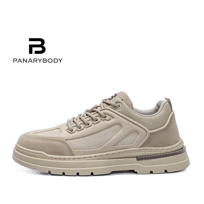 Gambar PANARYBODY Sneakers Pria  Kekinian Anak Kampus Sepatu Cowok Style Modis Kece Model Casual QN2109 - Beige, 39 dari PANARYBODY.ID undefined Tokopedia