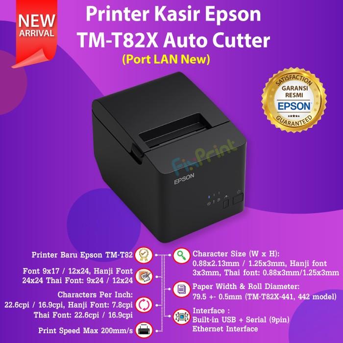 Gambar Printer Thermal Epson TM-T82x TMT82x TMT-82X Printer Kasir Auto Cutter - LAN ETHERNET dari FixPrint Indonesia undefined Tokopedia