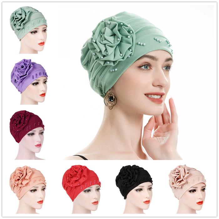 Jual 2024 New Muslim Fashion Hijab Caps Ramadan Women Turban
