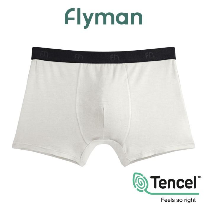 Gambar Flyman Celana Dalam Tencel Boxer Classic Pria 1Pcs Premium Fm 3056 New Tbk - Putih, M dari SALEHO SELLER undefined Tokopedia